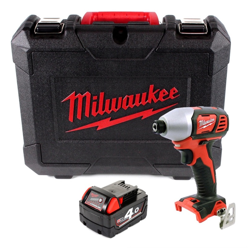 Milwaukee M18 BID-401 Llave de impacto con batera Li-Ion de 18 V en estuche + 1 batera de 4,0 Ah - sin cargador