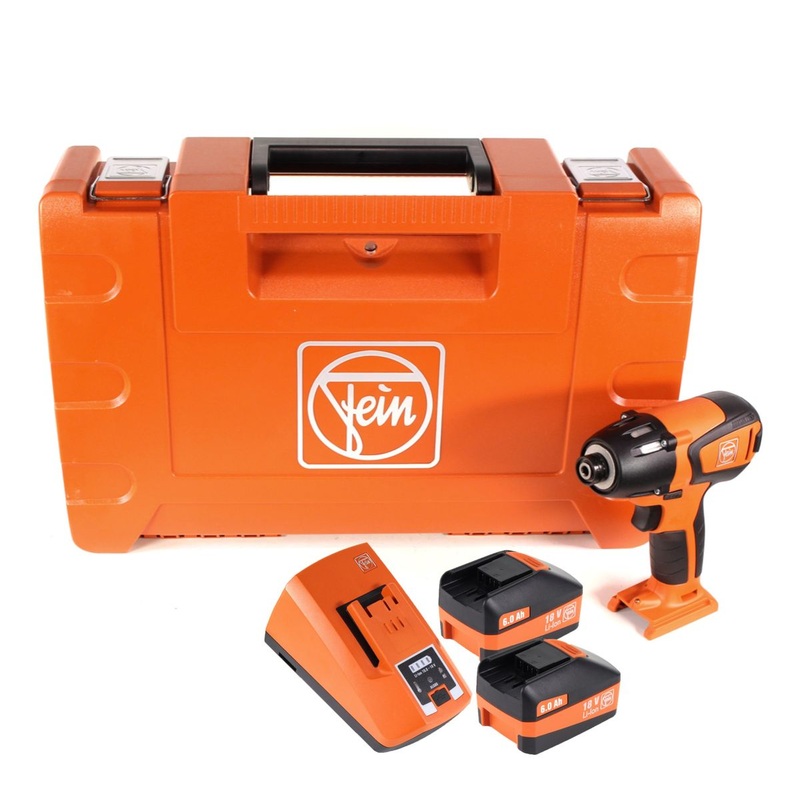 Atornillador de impacto a batera FEIN ASCD 18-200 W4 210 Nm 18 V (71150764000) en maletn con 2 bateras de 6,0 Ah y cargador