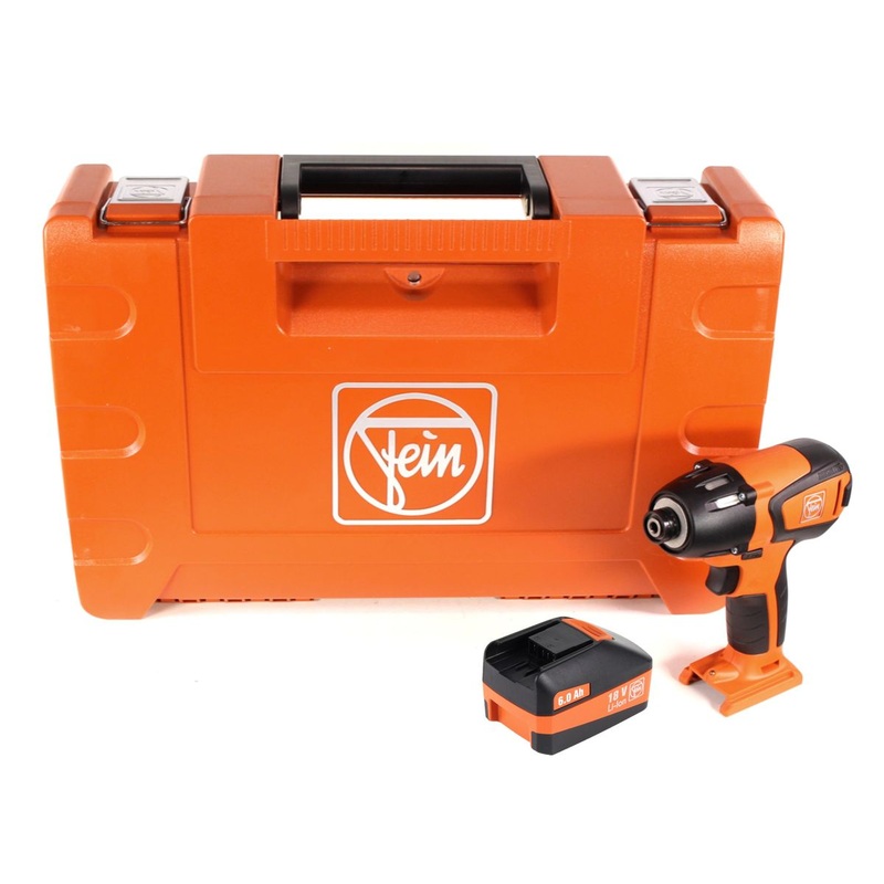 Atornillador de impacto a batera FEIN ASCD 18-200 W4 210 Nm 18 V (71150764000) en maletn con batera de 6,0 Ah - sin cargador