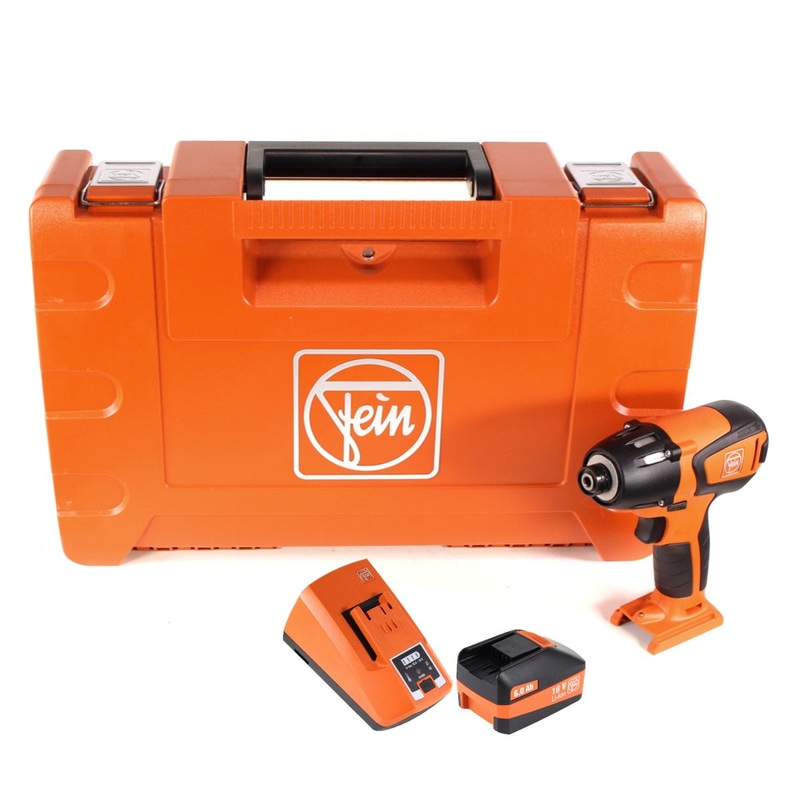 Atornillador de impacto a batera FEIN ASCD 18-200 W4 210 Nm 18 V (71150764000) en maletn con batera de 6,0 Ah y cargador