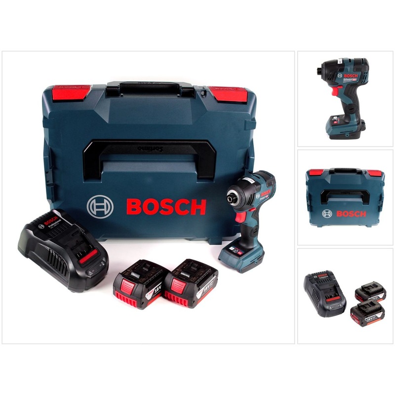 Atornillador de impacto inalmbrico Bosch GDR 18 V-200 C 18 V 1/4" en L-Boxx + 2 bateras de 3,0 Ah + cargador