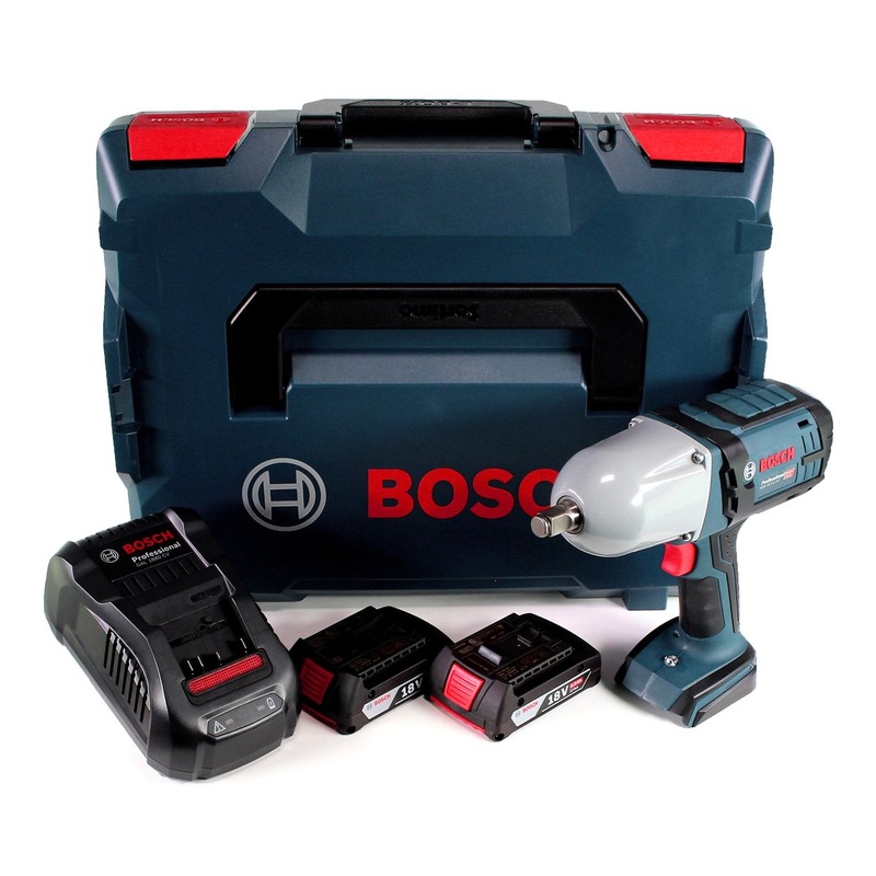 Atornillador de impacto inalmbrico Bosch GDS 18V-LI HT 18V 650 Nm (06019B1302) con 2 bateras de 2,0 Ah y cargador en L-Boxx