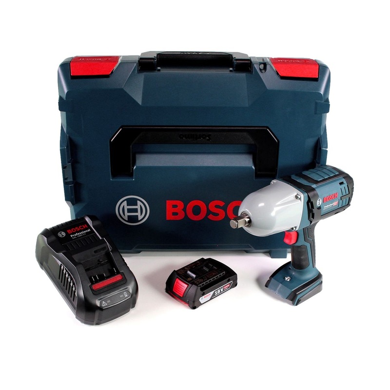 Atornillador de impacto inalmbrico Bosch GDS 18V-LI HT 18V 650 Nm (06019B1302) con batera de 2,0 Ah y cargador en L-Boxx
