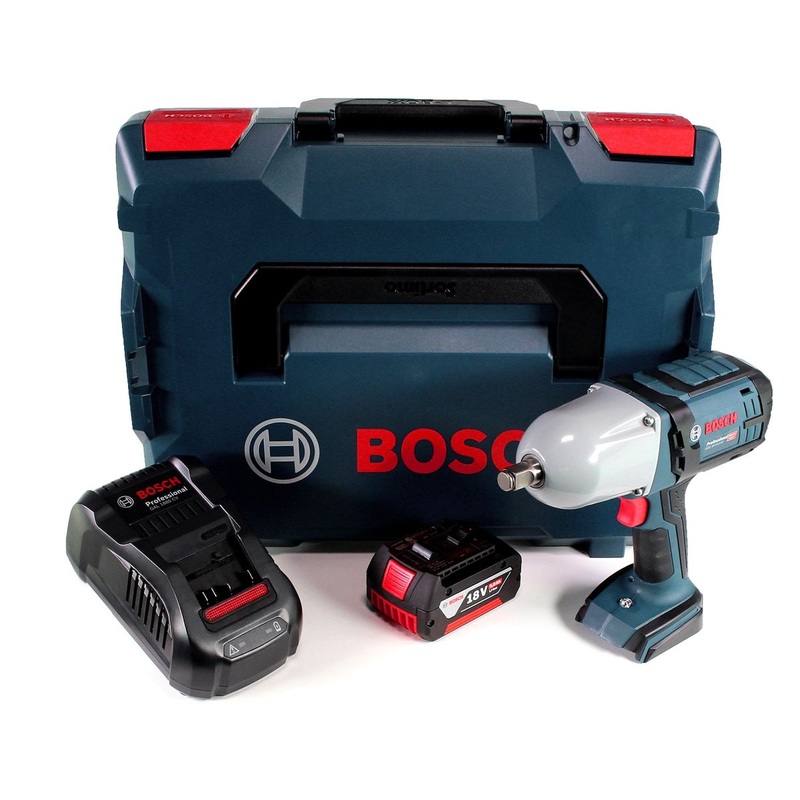 Atornillador de impacto inalmbrico Bosch GDS 18V-LI HT 18V 650 Nm (06019B1302) con batera de 5,0 Ah y cargador en L-Boxx