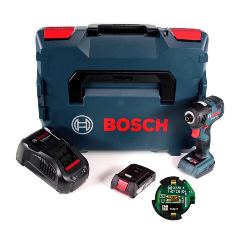 Bosch GDR 18V-200 C atornillador de impacto inalmbrico 1/4" 18V 200Nm + 1x batera 3.0Ah + cargador + mdulo de conexin en L-Boxx