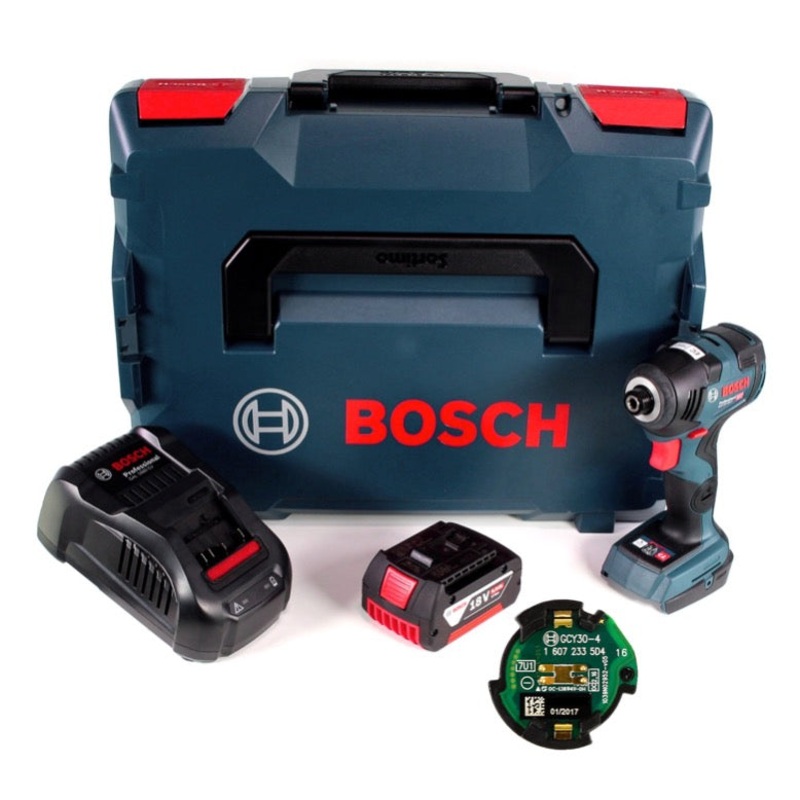 Bosch GDR 18V-200 C atornillador de impacto inalmbrico 1/4" 18V 200Nm + 1x batera 6.0Ah + cargador + mdulo de conexin en L-Boxx