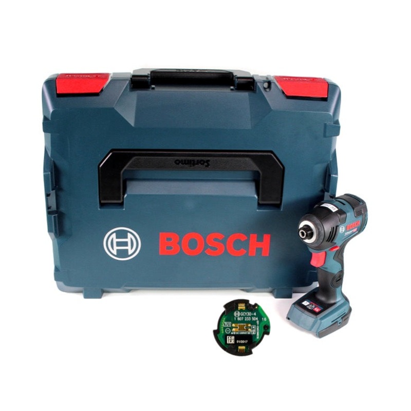 Bosch GDR 18V-200 C atornillador de impacto inalmbrico 18V 200Nm brushless solo + mdulo de conectividad + L-Boxx - sin batera, sin cargador