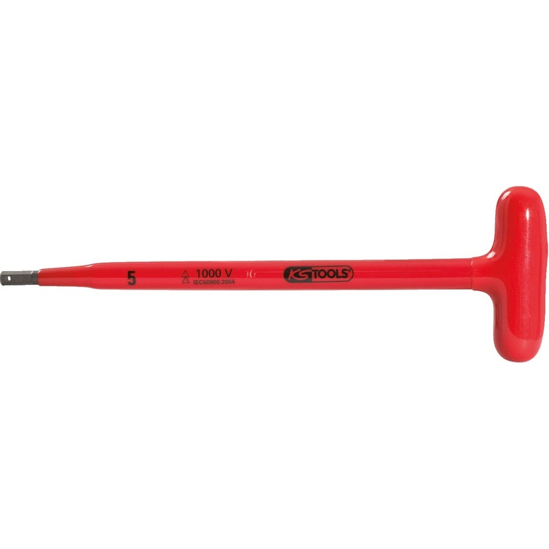 KS TOOLS Llave Allen con mango en T con aislamiento de proteccin, 4x120 mm ( 117.1673 )