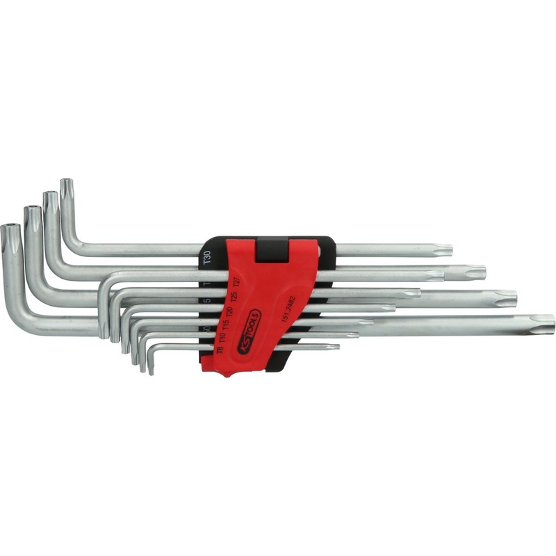 KS TOOLS Juego de llaves Allen de cinco estrellas, agujero, largo, 10 pzs ( 151.2482 )