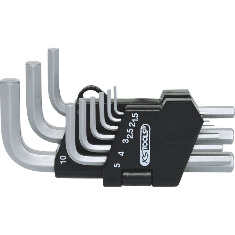KS TOOLS Juego de llaves Allen, en soporte plegable, 9 piezas 1,5-10 mm ( 151.3210 )