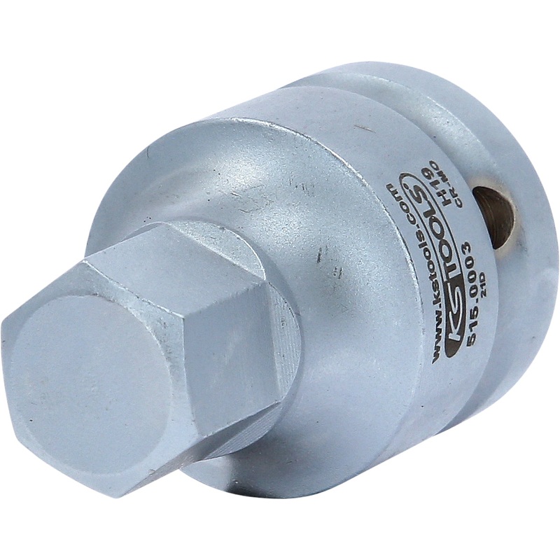 KS TOOLS Vaso con punta de impacto de 3/4", hexgono interior, corto, 19 mm ( 515.0003 )