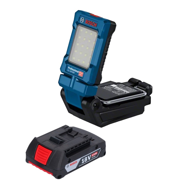 Bosch GLI 18V-800 Luz de batera profesional 18 V 800 lm + 1x batera 2,0 Ah - sin cargador
