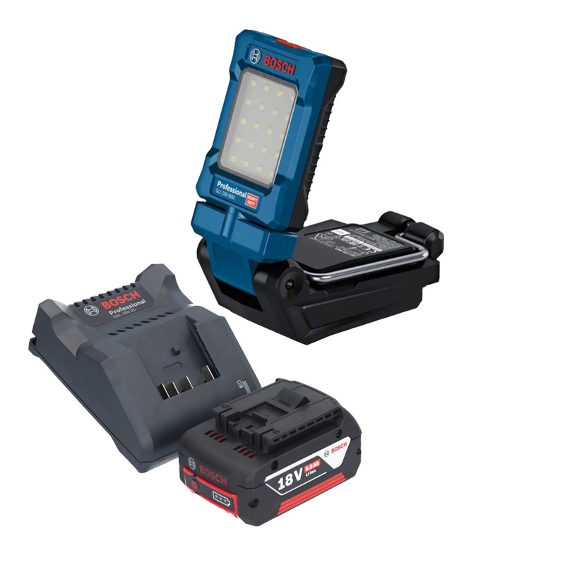 Bosch GLI 18V-800 Luz de batera profesional 18 V 800 lm + 1x batera 5,0 Ah + cargador