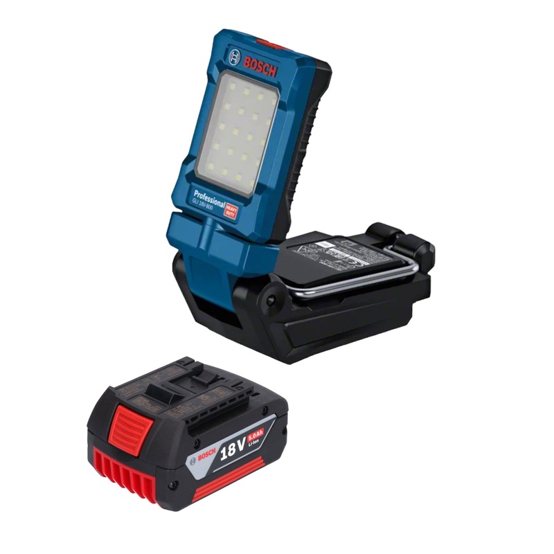 Bosch GLI 18V-800 Luz de batera profesional 18 V 800 lm + 1x batera 5,0 Ah - sin cargador