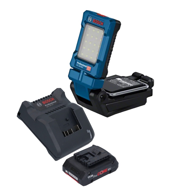 Bosch GLI 18V-800 Luz de batera profesional 18 V 800 lm + 1x batera ProCORE 4,0 Ah + cargador