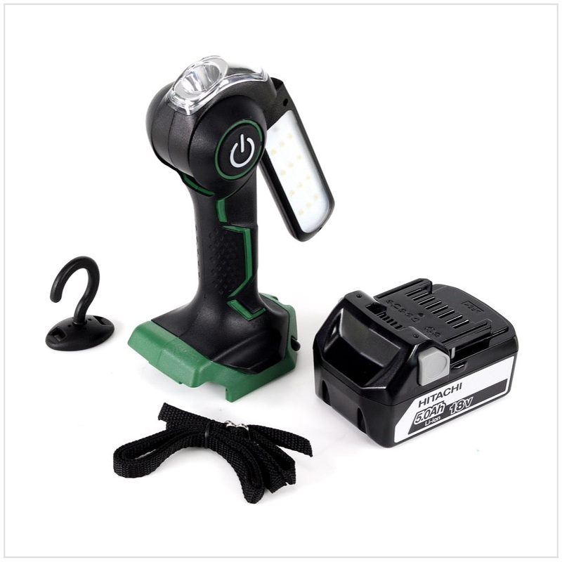 Hitachi UB 18 DJL Lmpara con batera de iones de litio de 18 voltios solo con 1 batera BSL 1850 de 5,0 Ah - sin cargador
