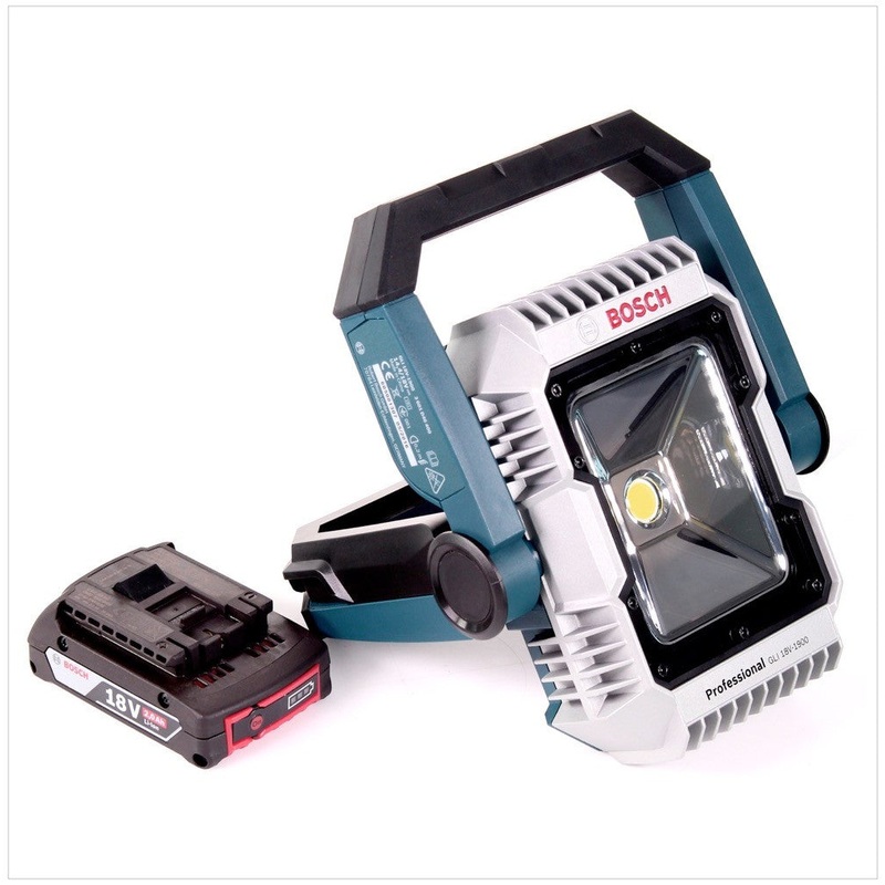 Lmpara de obra con batera Bosch GLI 18 V-1900 con 1 batera Bosch GBA 18 V 2 Ah