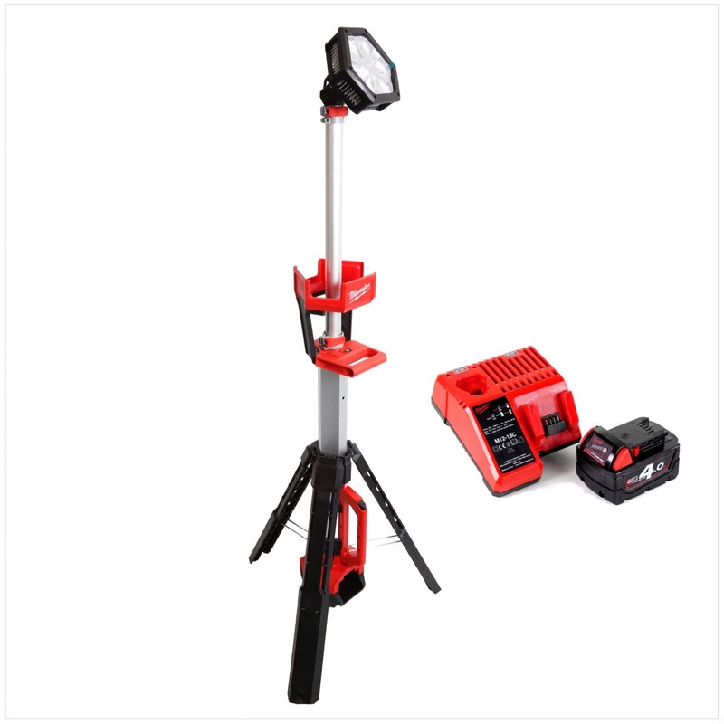 Foco de obra Milwaukee M18 SAL 401C batera 18V + 1x batera 4.0Ah + cargador