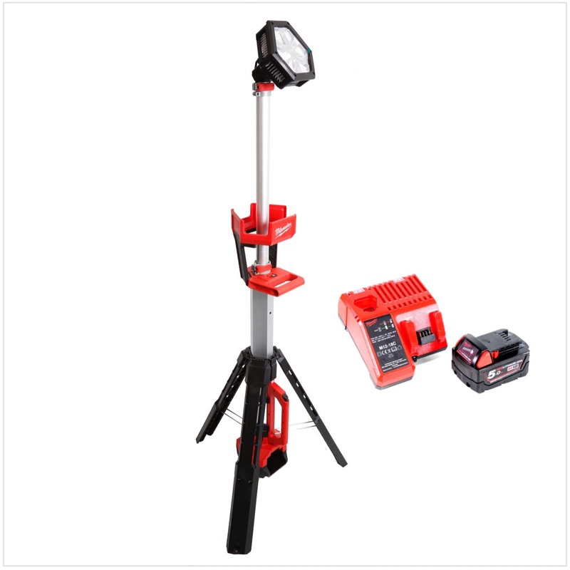 Foco de obra Milwaukee M18 SAL 501C batera 18V + 1x batera 5,0 Ah + cargador