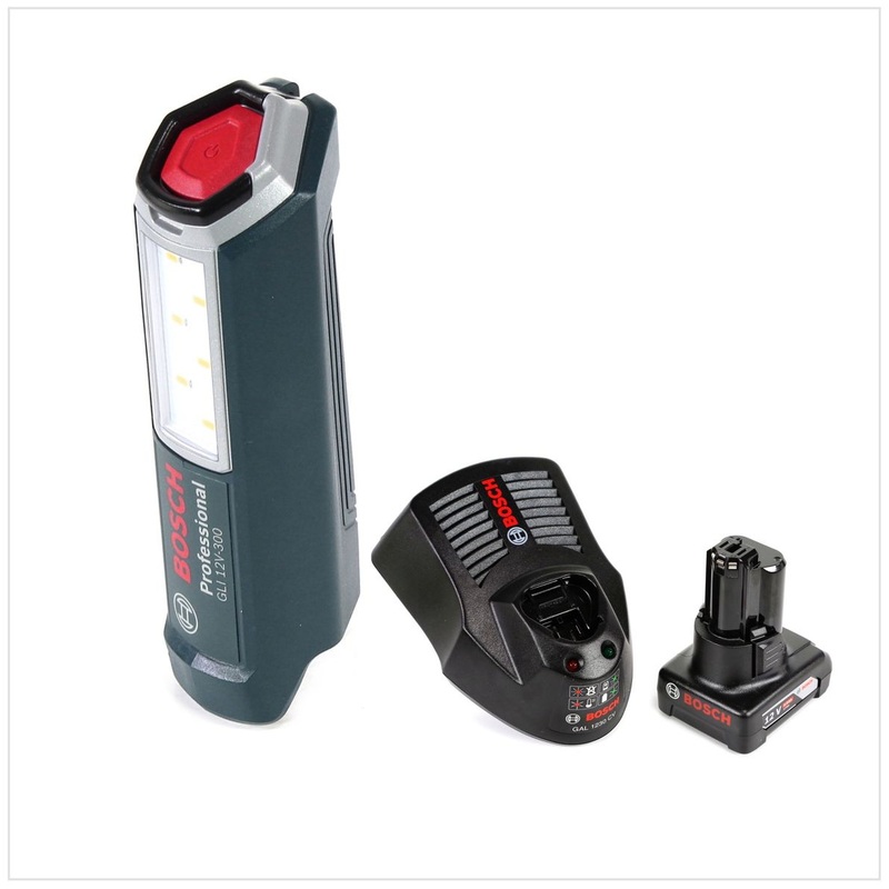 Lmpara de batera Bosch Professional GLI 12V-300 + 1x batera GBA 12V 4.0 Ah + cargador GAL 1230
