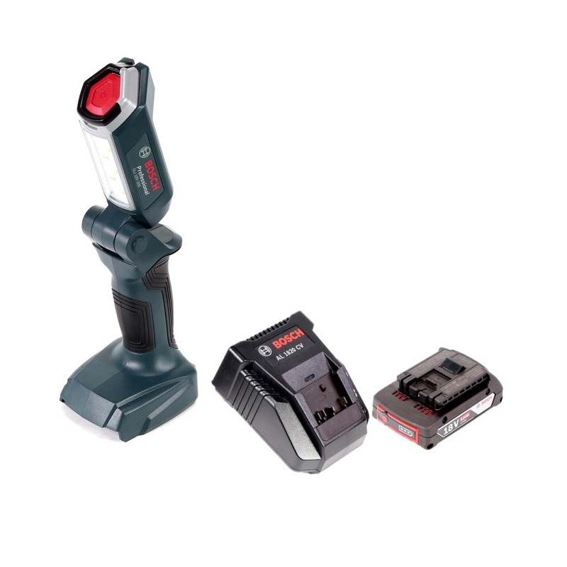 Lmpara de batera Bosch Professional GLI 18V-300 + 1x batera GBA 18 V 2,0 Ah + cargador AL 1820