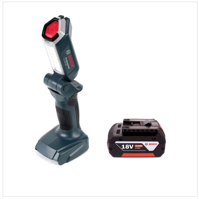 Lmpara de batera Bosch Professional GLI 18V-300 + 1x batera GBA 18 V 4,0 Ah - sin cargador