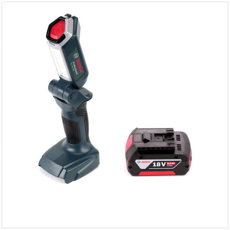 Lmpara de batera Bosch Professional GLI 18V-300 + 1x batera GBA 18 V 6,0 Ah - sin cargador