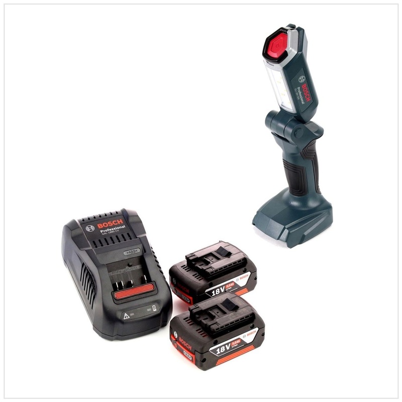 Lmpara LED batera Bosch GLI 18V-300 18V 300lm + 2x batera 5,0 Ah + cargador