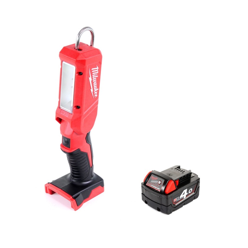Luz de inspeccin a batera Milwaukee M18 IL-401 con 300 lmenes solo + 1 batera de 4,0 Ah