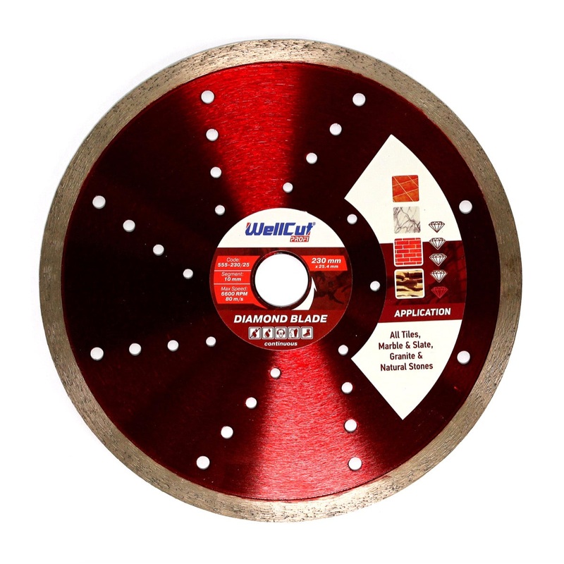 Disco de corte de diamante WellCut Diamond Blade 230 x 25,4 mm (555 230 / 25)