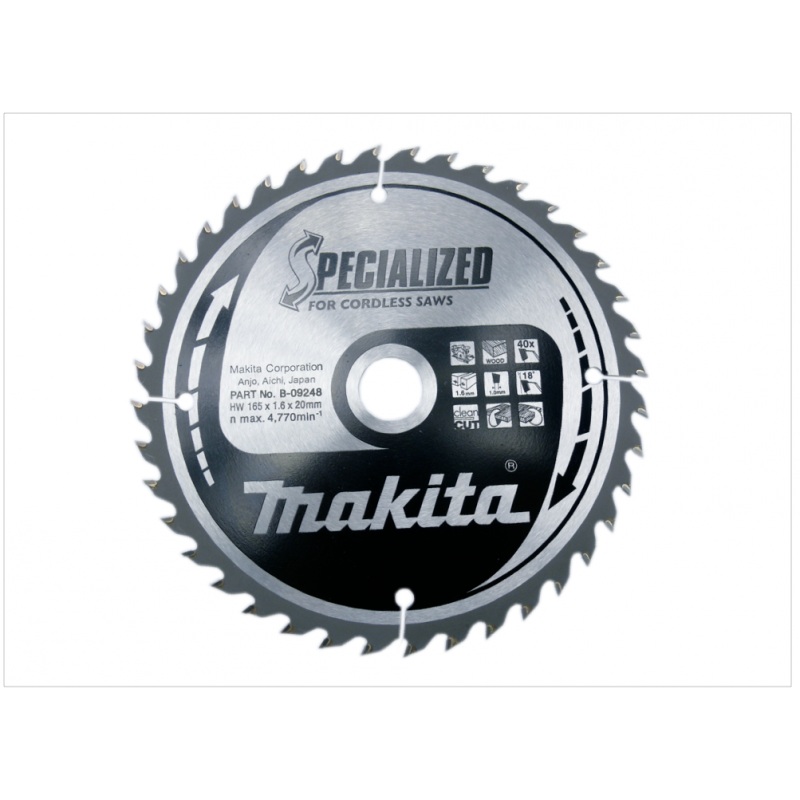 Hoja de sierra especializada Makita B-09248 165 x 20 mm