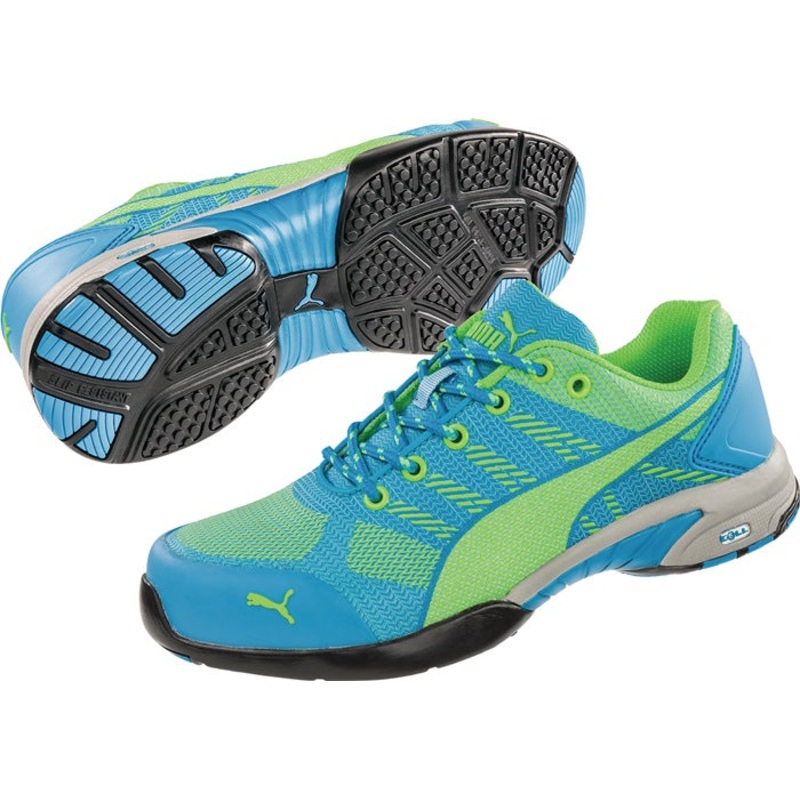 Zapatos de seguridad de mujer PUMA Knit Blue Wns Low Talla 42 azul/verde (4300700656)