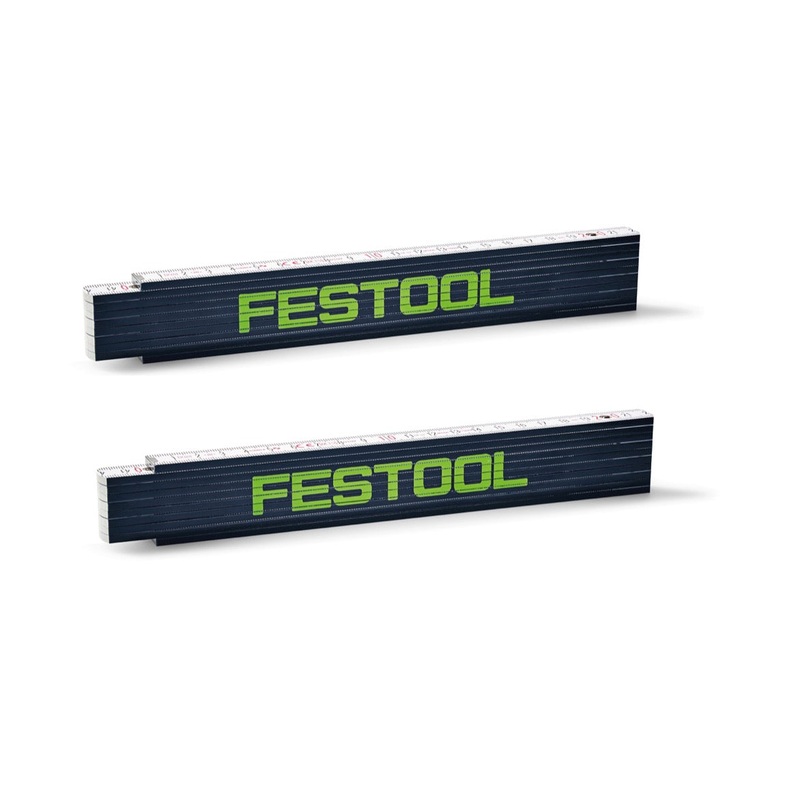 2x metro Festool metro plegable metro plegable de madera 2 m 10 eslabones (201464)