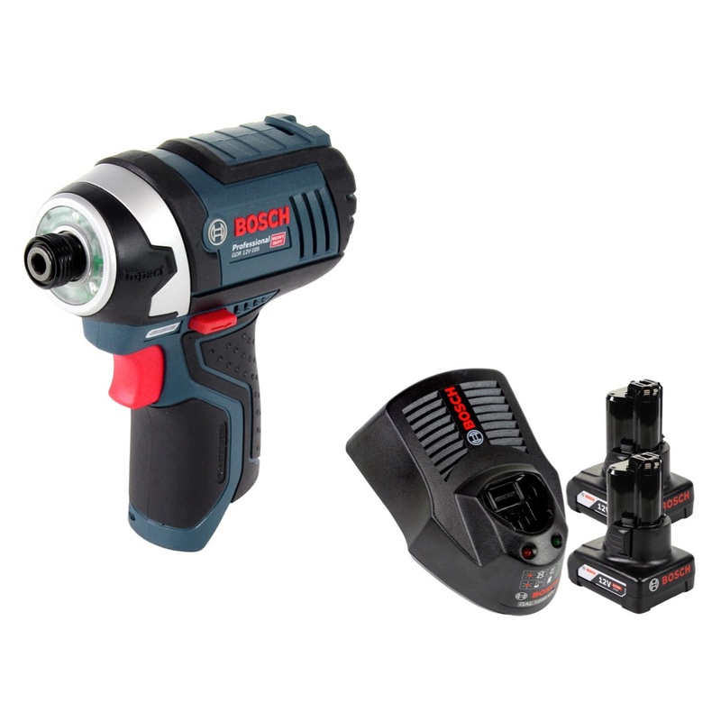 Bosch GDR 12V-105 llave de impacto rotativa a batera 12V 105Nm + 2x bateras 6.0Ah + cargador