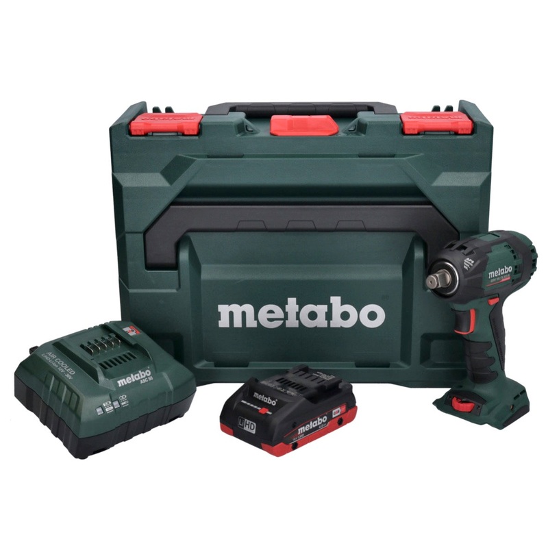 Metabo SSW 18 LTX 300 BL Atornillador de impacto a batera 18 V 300 Nm 1/2" sin escobillas + 1x batera 4,0 Ah + cargador + metaBOX