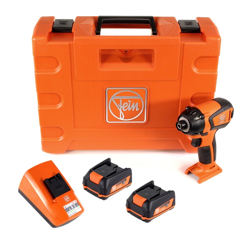 Atornillador de impacto a batera FEIN ASCD 12-150 W4 Select Li-Ion sin escobillas + 2 bateras de 3,0 Ah + cargador en maletn de herramientas