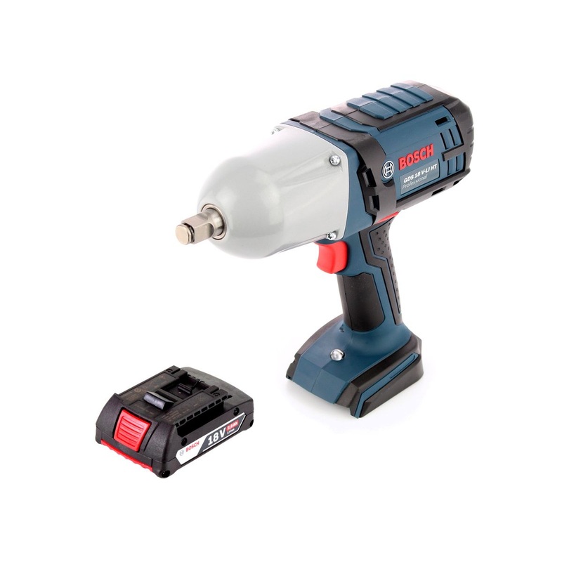 Atornillador de impacto inalmbrico Bosch GDS 18 V-LI HT 18V 650 Nm 1/2" + 1x batera 2.0Ah - sin cargador