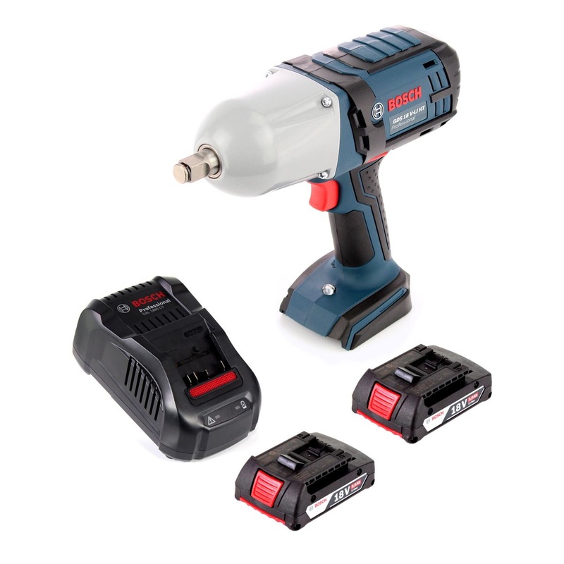 Atornillador de impacto inalmbrico Bosch GDS 18 V-LI HT 18V 650 Nm 1/2" + 2x bateras 2.0Ah + cargador