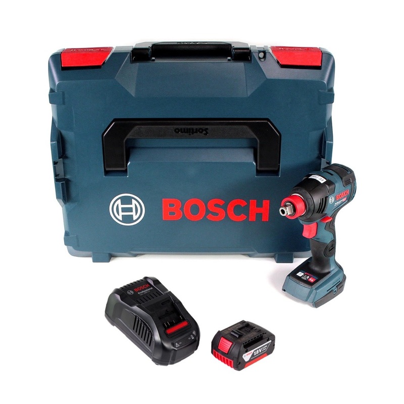 Atornillador de impacto inalmbrico Bosch GDX 18V-200 C 18V 200 Nm sin escobillas + 1x batera 3.0Ah + cargador + L-Boxx