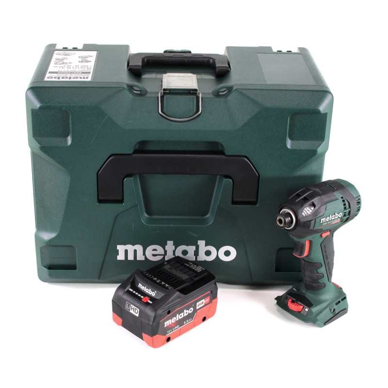 Metabo SSD 18 LTX 200 BL Llave de impacto a batera 18V 200Nm 1/4" sin escobillas + 1x batera 5,5Ah + MetaLoc - sin cargador