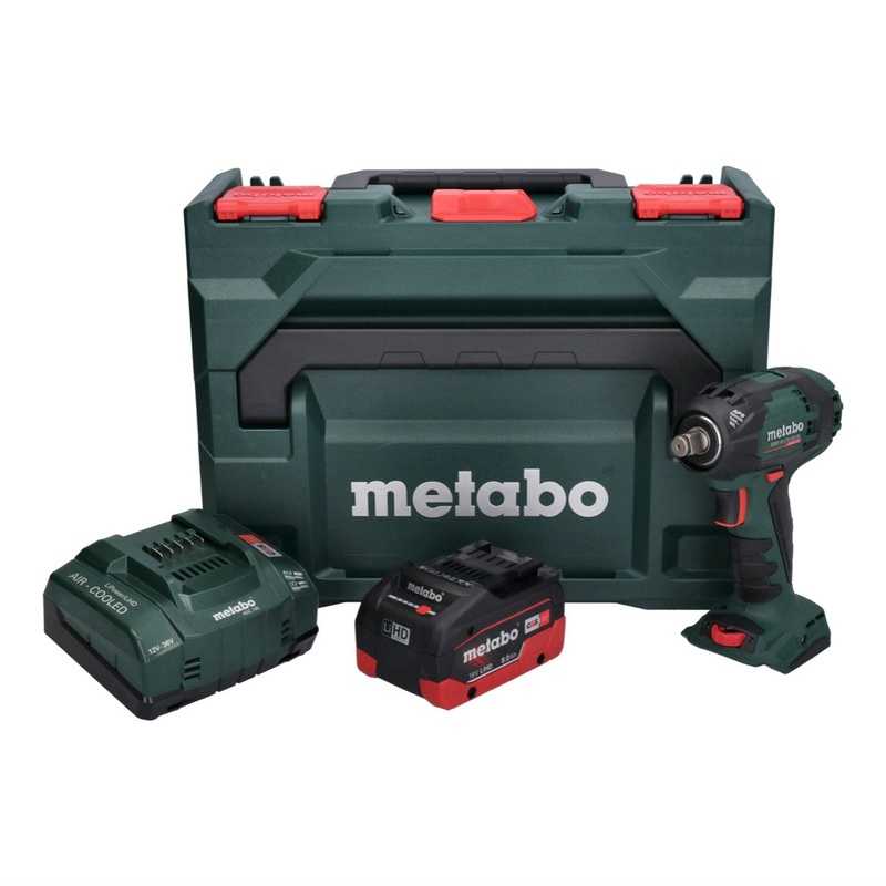 Metabo SSW 18 LTX 300 BL Atornillador de impacto a batera 18 V 300 Nm 1/2" sin escobillas + 1x batera 8,0 Ah + cargador + metaBOX