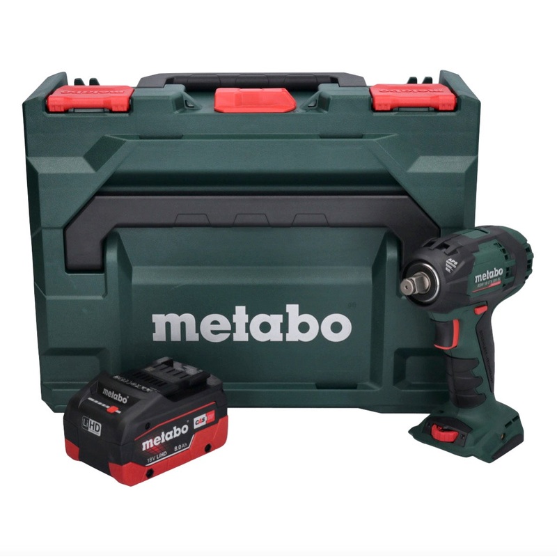 Metabo SSW 18 LTX 300 BL Atornillador de impacto a batera 18 V 300 Nm 1/2" sin escobillas + 1x batera 8,0 Ah + metaBOX - sin cargador