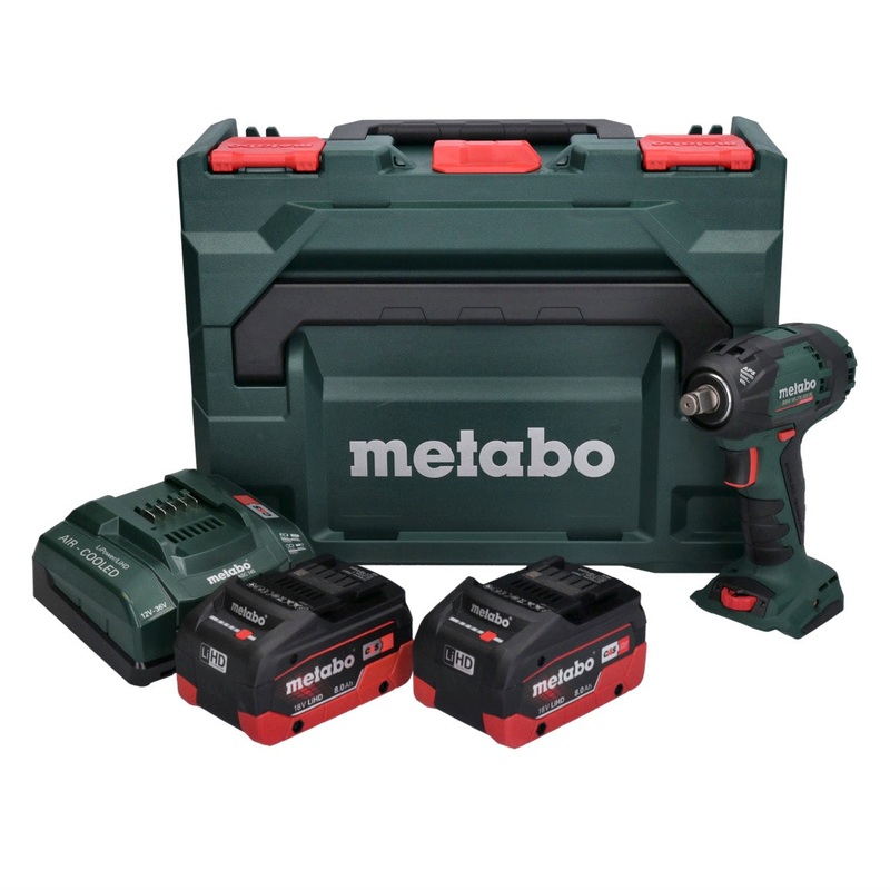 Metabo SSW 18 LTX 300 BL Atornillador de impacto a batera 18 V 300 Nm 1/2" sin escobillas + 2x batera 8,0 Ah + cargador + metaBOX