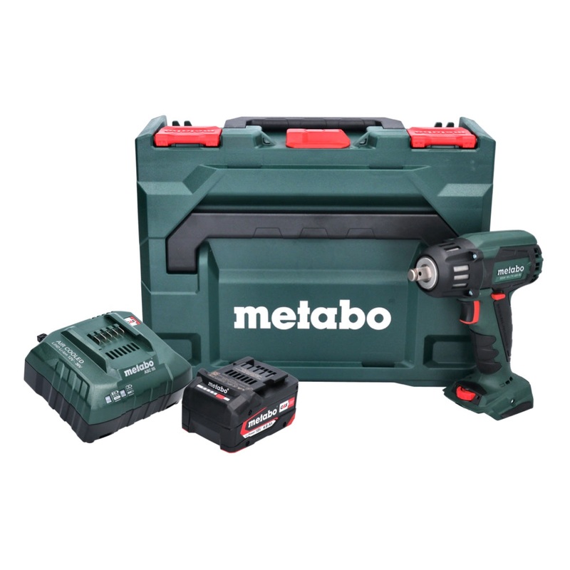 Metabo SSW 18 LTX 400 BL Atornillador de impacto a batera 18 V 400 Nm 1/2" sin escobillas + 1x batera 4,0 Ah + cargador + metaBOX