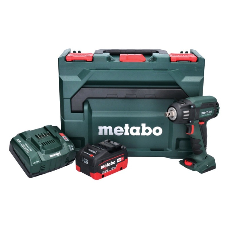 Metabo SSW 18 LTX 400 BL Atornillador de impacto a batera 18 V 400 Nm 1/2" sin escobillas + 1x batera 5,5 Ah + cargador + metaBOX