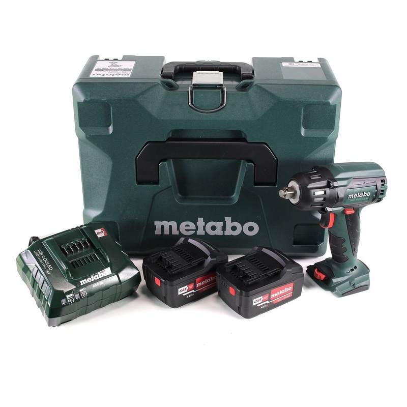 Metabo SSW 18 LTX 400 BL Atornillador de impacto a batera 18 V 400 Nm 1/2" sin escobillas + 2x batera 5,2 Ah + cargador + metaBOX