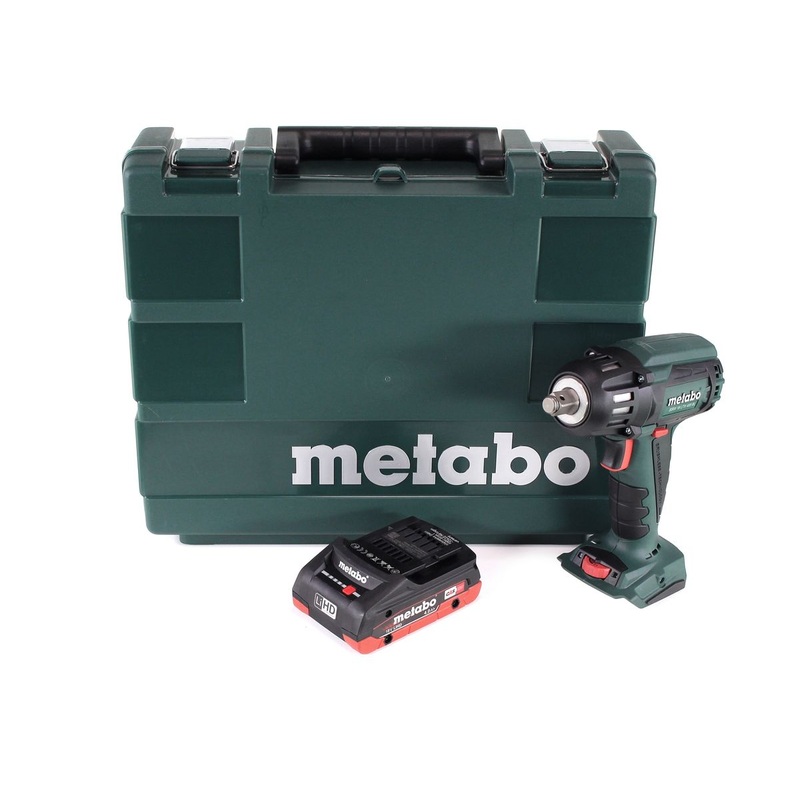 Metabo SSW 18 LTX 400 BL Atornillador de impacto inalmbrico 18V 400Nm 1/2" sin escobillas + 1x batera LIHD 4.0Ah + maletn - sin cargador