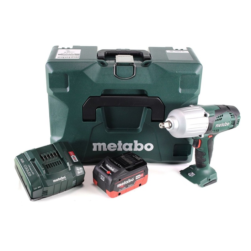 Metabo SSW 18 LTX 600 Atornillador de impacto a batera 18 V 600 Nm 1/2" + 1x batera LiHD 8,0 Ah + cargador + MetaLoc