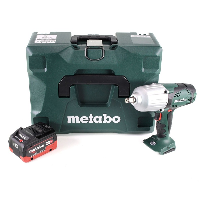 Metabo SSW 18 LTX 600 Atornillador de impacto a batera 18 V 600 Nm 1/2" + 1x batera LiHD 8,0 Ah + MetaLoc - sin cargador