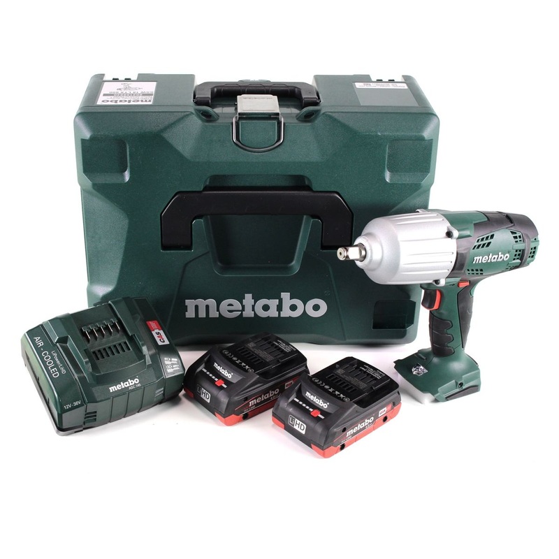 Metabo SSW 18 LTX 600 Atornillador de impacto a batera 18 V 600 Nm 1/2" + 2x batera LiHD 4,0 Ah + cargador + MetaLoc